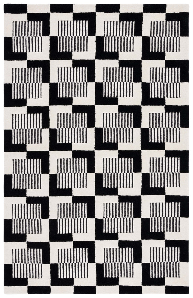 Safavieh Metro Met869Z Black/Ivory Rug.