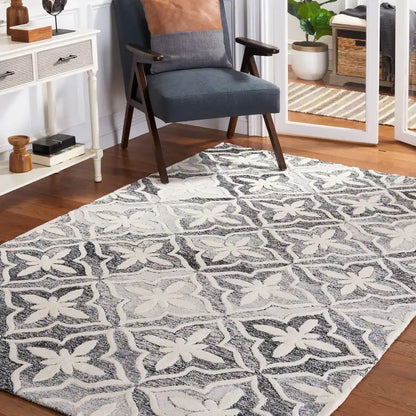 Safavieh Metro Met872Z Black/Ivory Area Rug