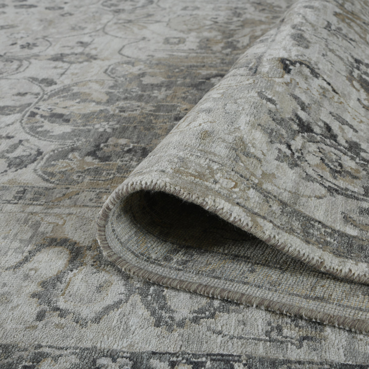 Amer Morgan MGN-1 Pearl area rug - rolled view