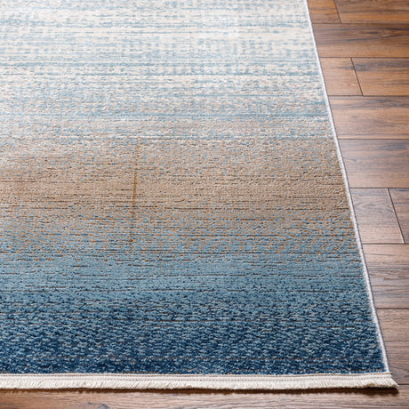 Surya Masha Mha-2308 Denim, Gray, Light Brown, Ivory, Cream, Dark Blue Rug.