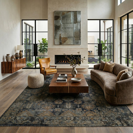Amer Milano MIL-40 Sea Blue area rug - lifestyle view