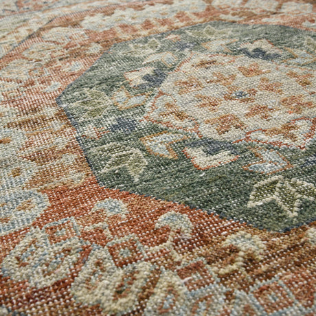 Amer Milano MIL-12 Baby Blue / Carrot area rug - close-up view