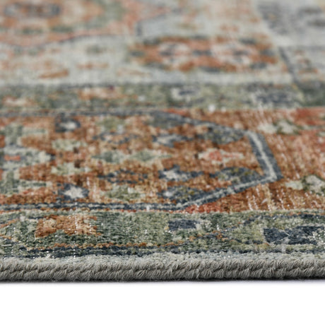 Amer Milano MIL-12 Baby Blue / Carrot area rug - profile view