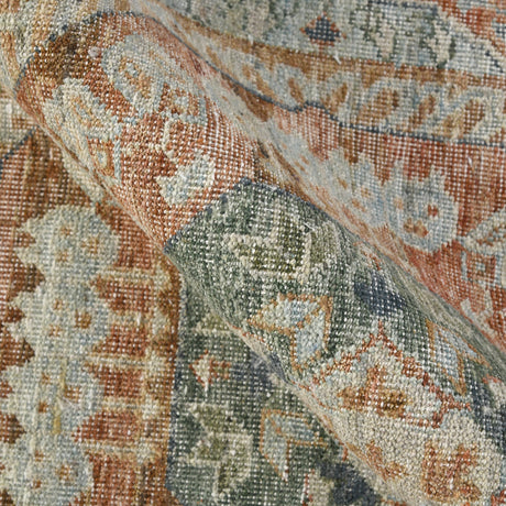Amer Milano MIL-12 Baby Blue / Carrot area rug - color swatch view