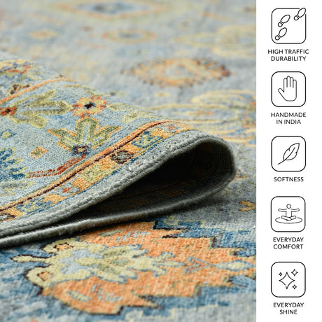 Amer Milano MIL-39 Gray area rug - infographic view