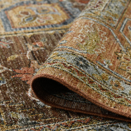 Amer Milano MIL-4 Coral / Coral area rug - rolled view