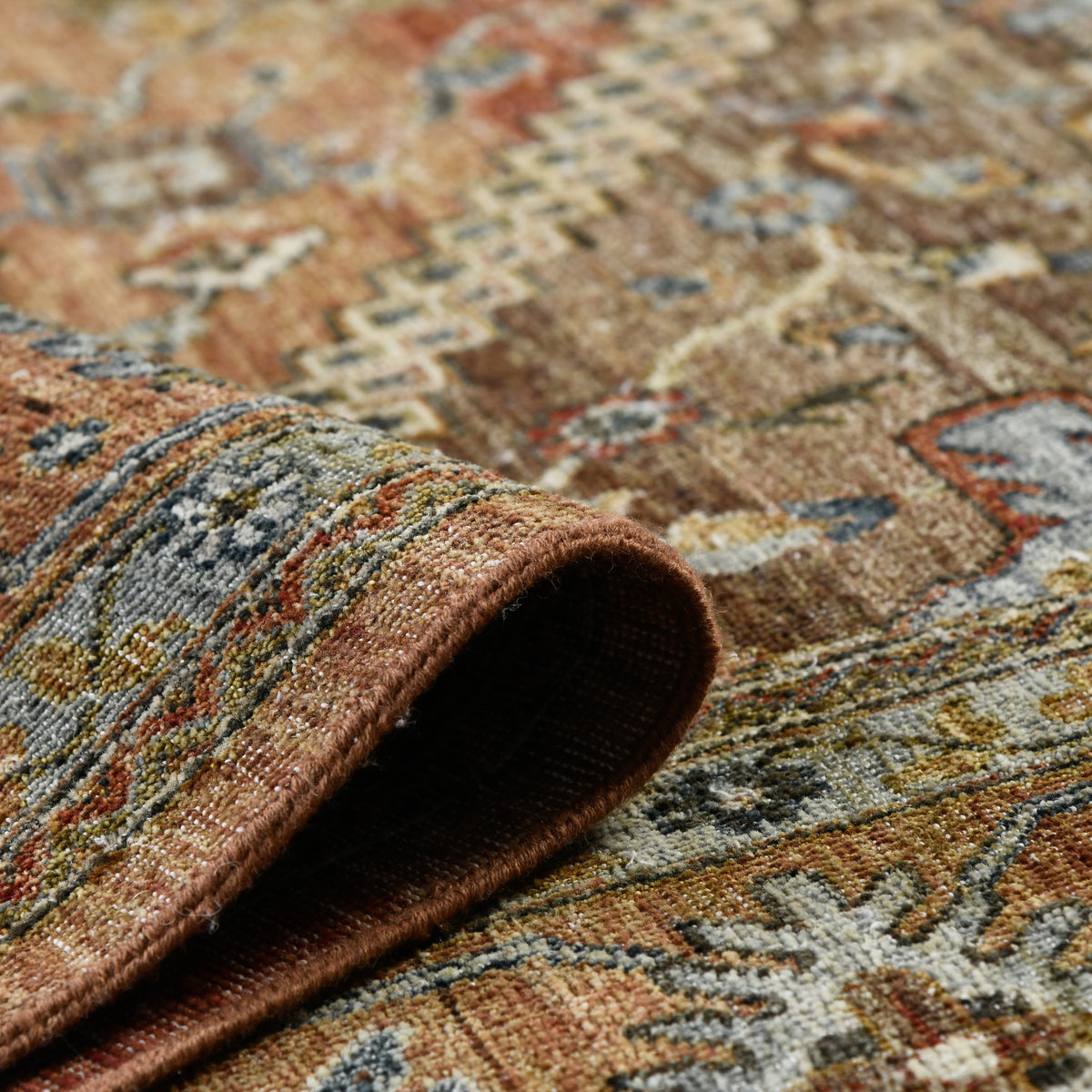 Amer Milano MIL-4 Coral / Coral area rug - rolled view