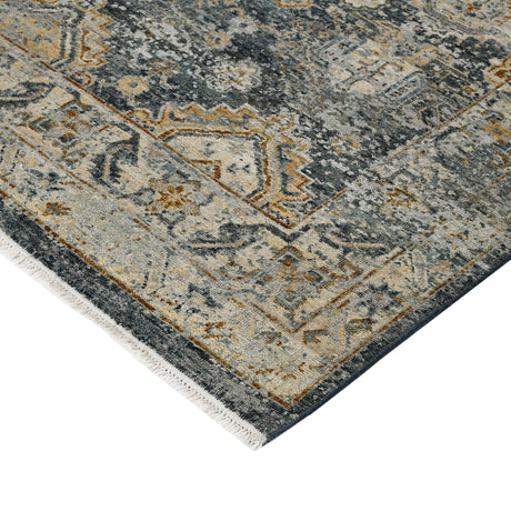 Amer Milano MIL-40 Sea Blue area rug - corner view