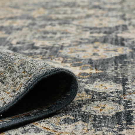 Amer Milano MIL-40 Sea Blue area rug - rolled view