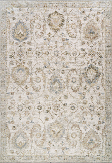 Dynamic Rugs Milano 12500 Power Loomed Transitional Grey/Beige/Dark Grey Rug