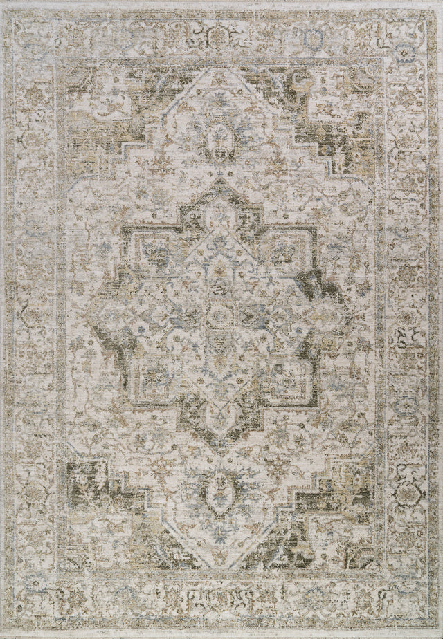 Dynamic Rugs Milano 12501 Power Loomed Transitional Grey/Beige Rug
