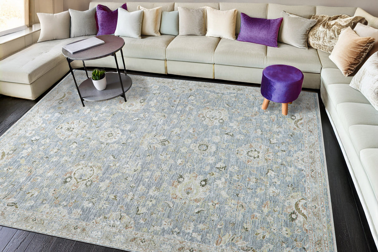 Dynamic Rugs Milano 12502 Power Loomed Transitional Navy/Ivory/Beige Rug