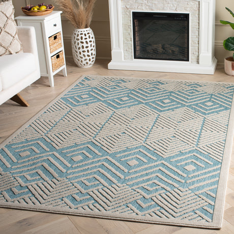 Safavieh Milos Mlo104K Turquoise/Ivory Rug.