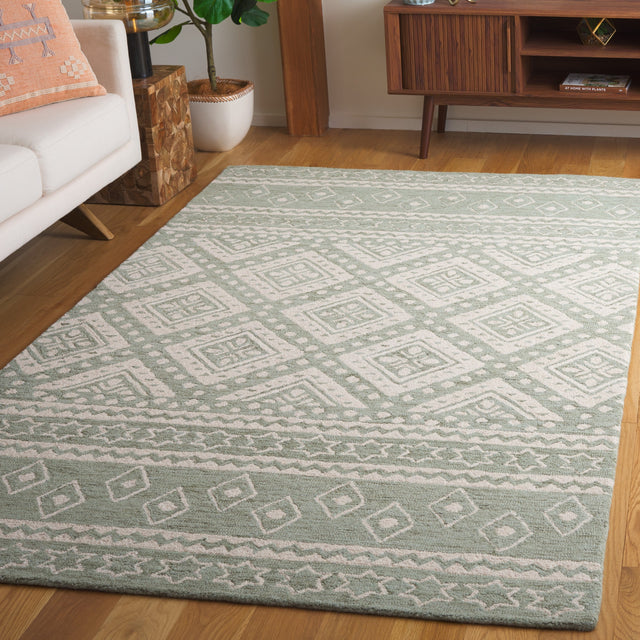 Safavieh Micro-Loop Mlp501W Sage/Ivory Rug.