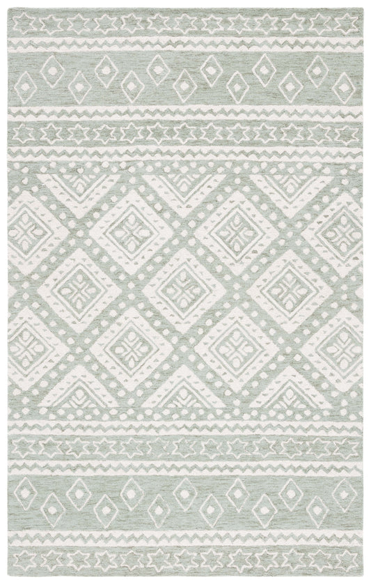 Safavieh Micro-Loop Mlp501W Sage/Ivory Area Rug