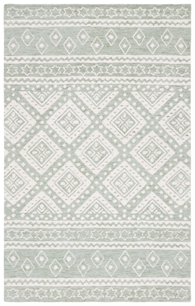 Safavieh Micro-Loop Mlp501W Sage/Ivory Rug.