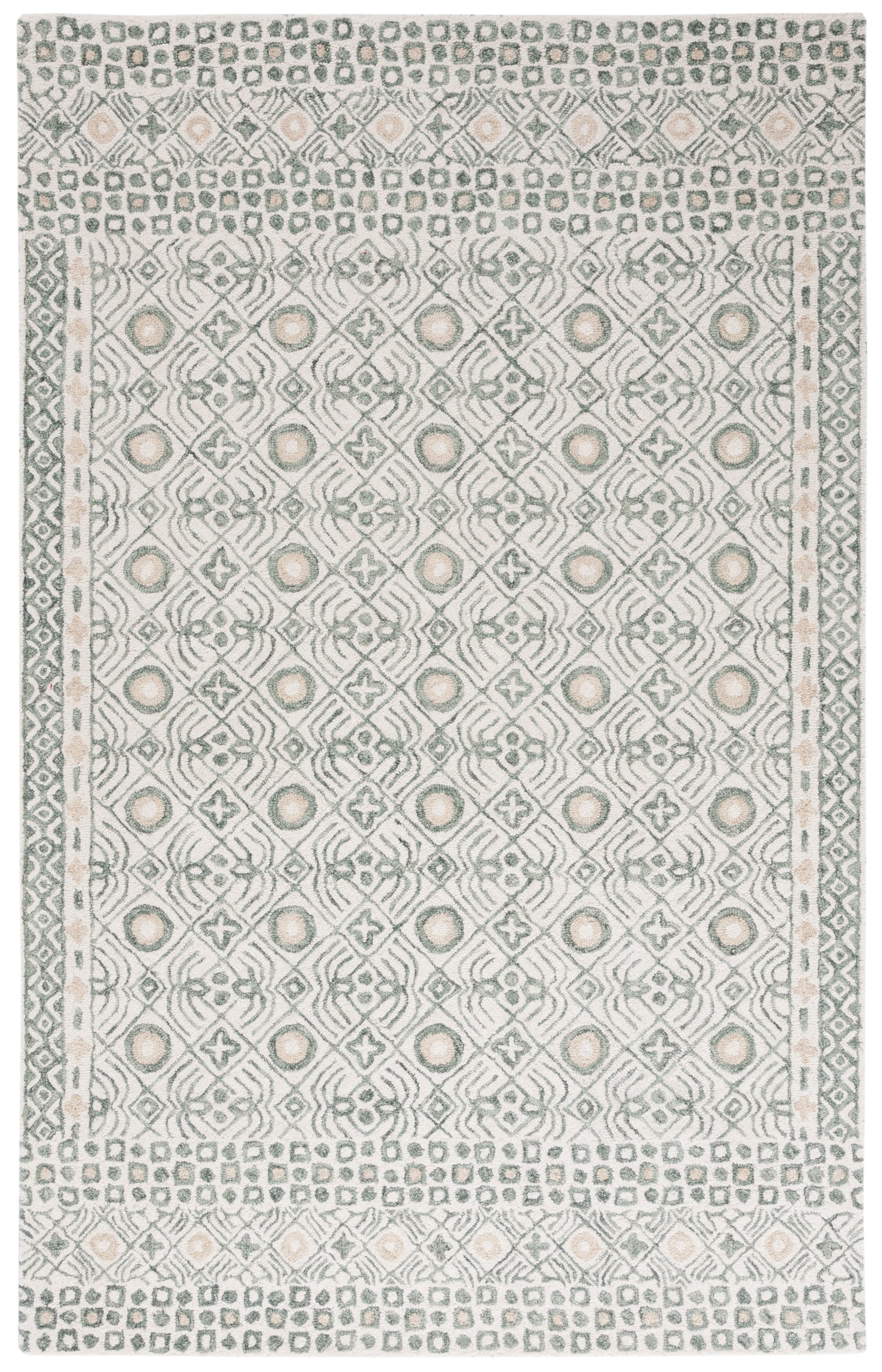 Safavieh Micro-Loop Mlp801A Ivory/Grey Area Rug