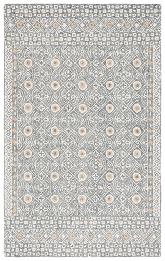 Safavieh Micro-Loop Mlp801G Silver/Ivory Area Rug