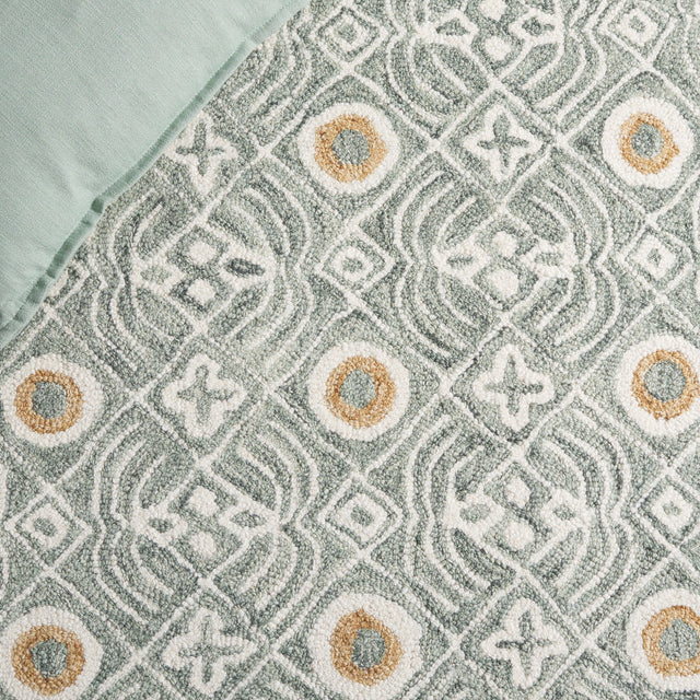 Safavieh Micro-Loop Mlp801Y Green/Ivory Rug.