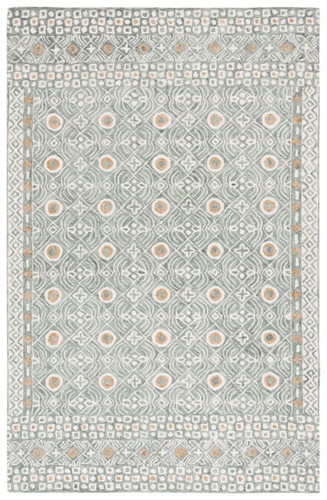 Safavieh Micro-Loop Mlp801Y Green/Ivory Rug.