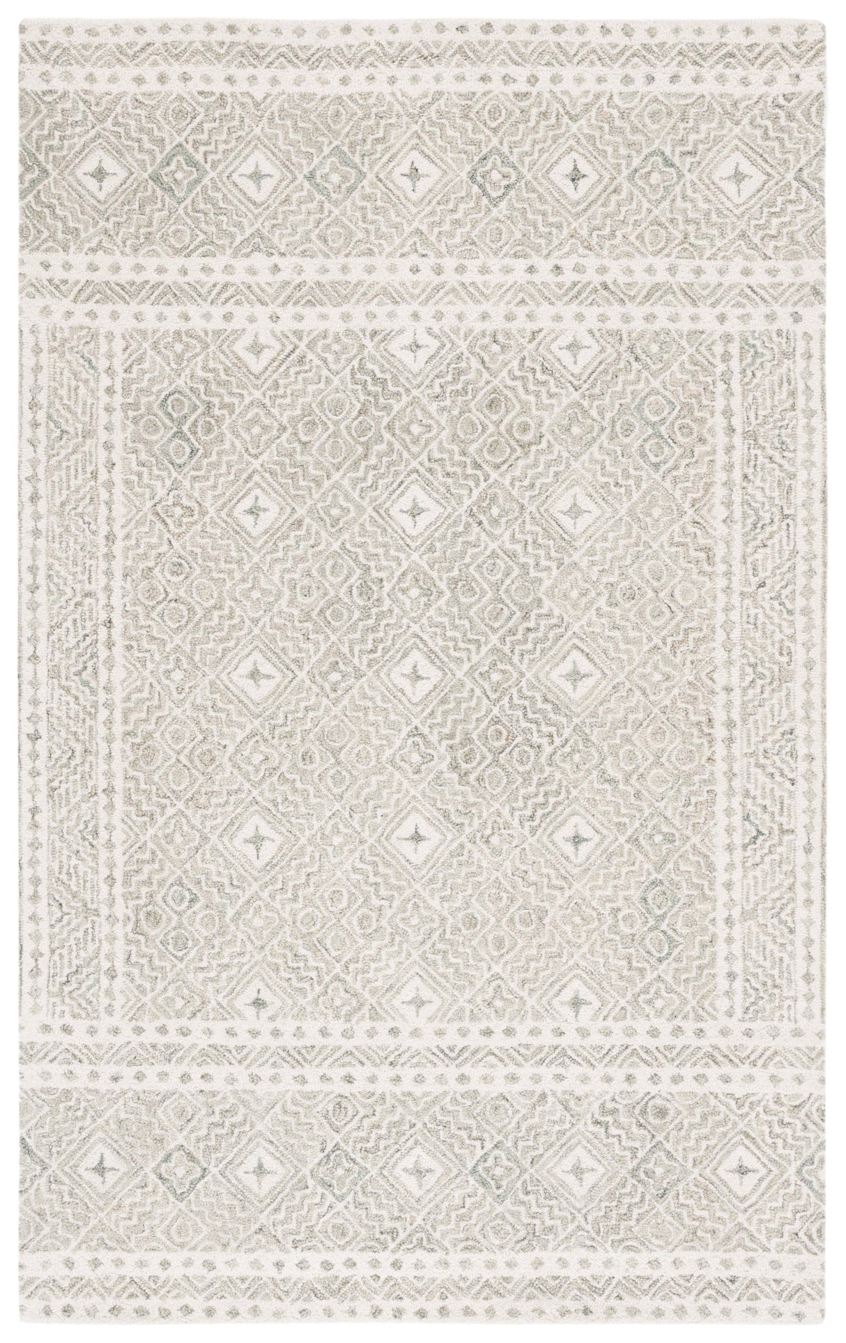 Safavieh Micro-Loop Mlp803G Silver/Ivory Rug.