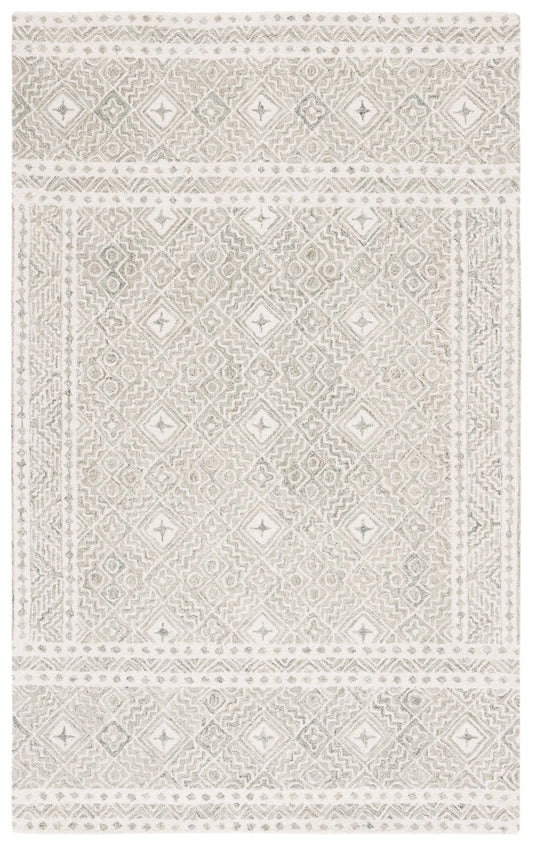 Safavieh Micro-Loop Mlp803G Silver/Ivory Area Rug