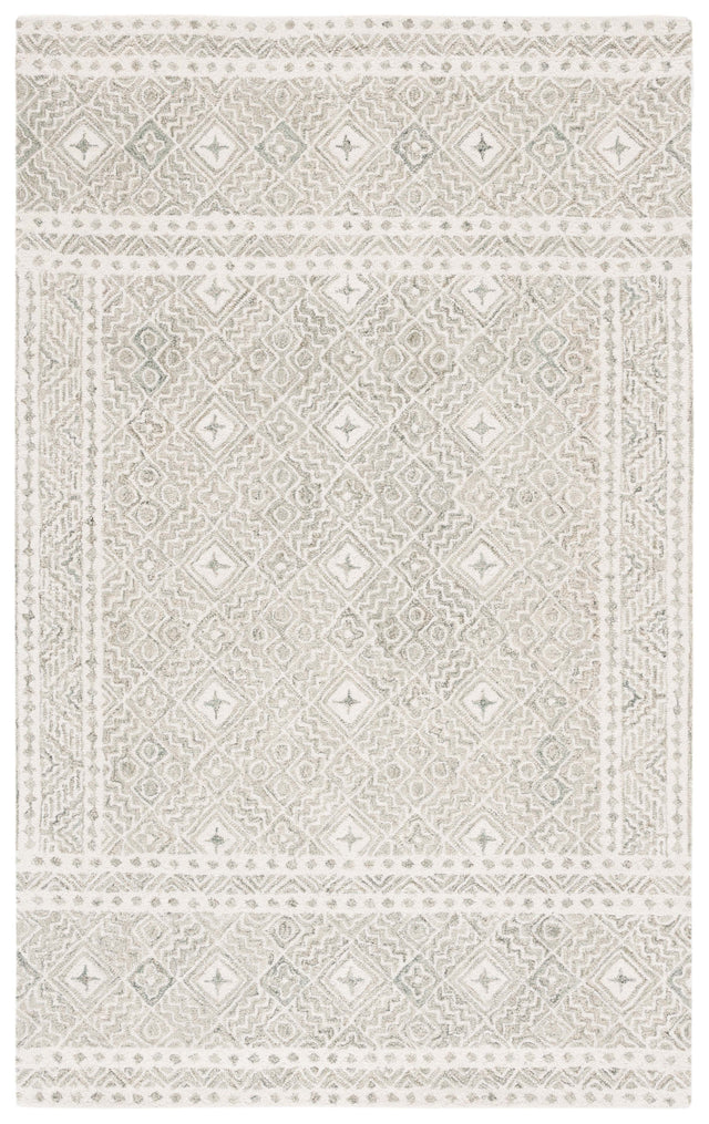 Safavieh Micro-Loop Mlp803G Silver/Ivory Rug.