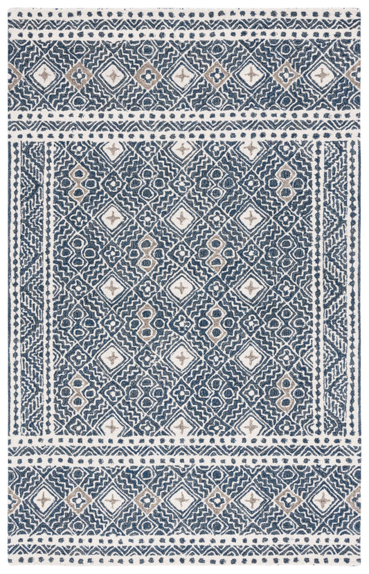 Safavieh Micro-Loop Mlp803N Navy/Ivory Area Rug