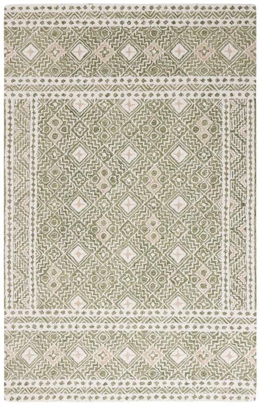 Safavieh Micro-Loop Mlp803Y Green/Ivory Area Rug