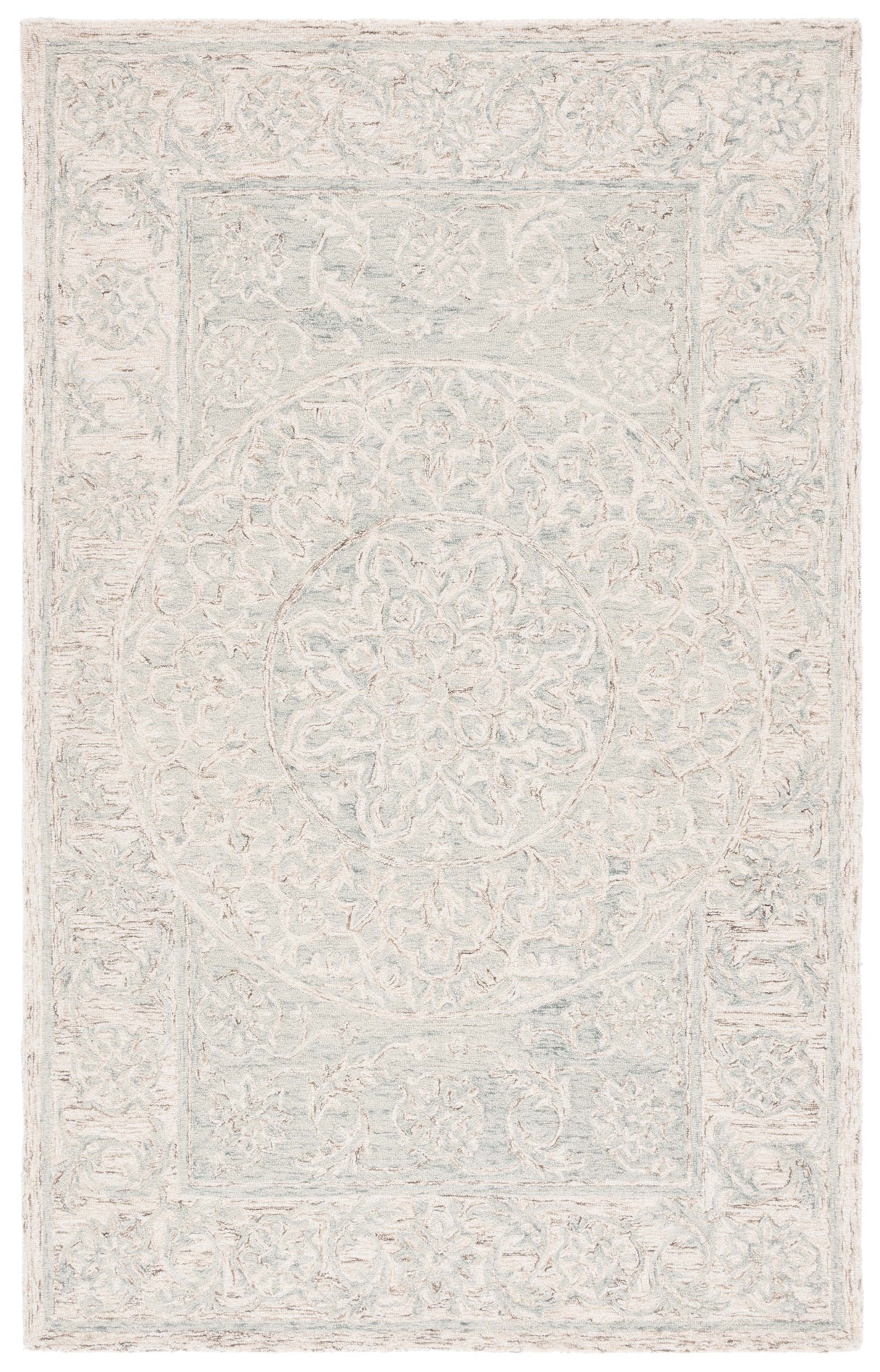 Safavieh Micro-Loop Mlp925L Light Blue/Beige Rug.