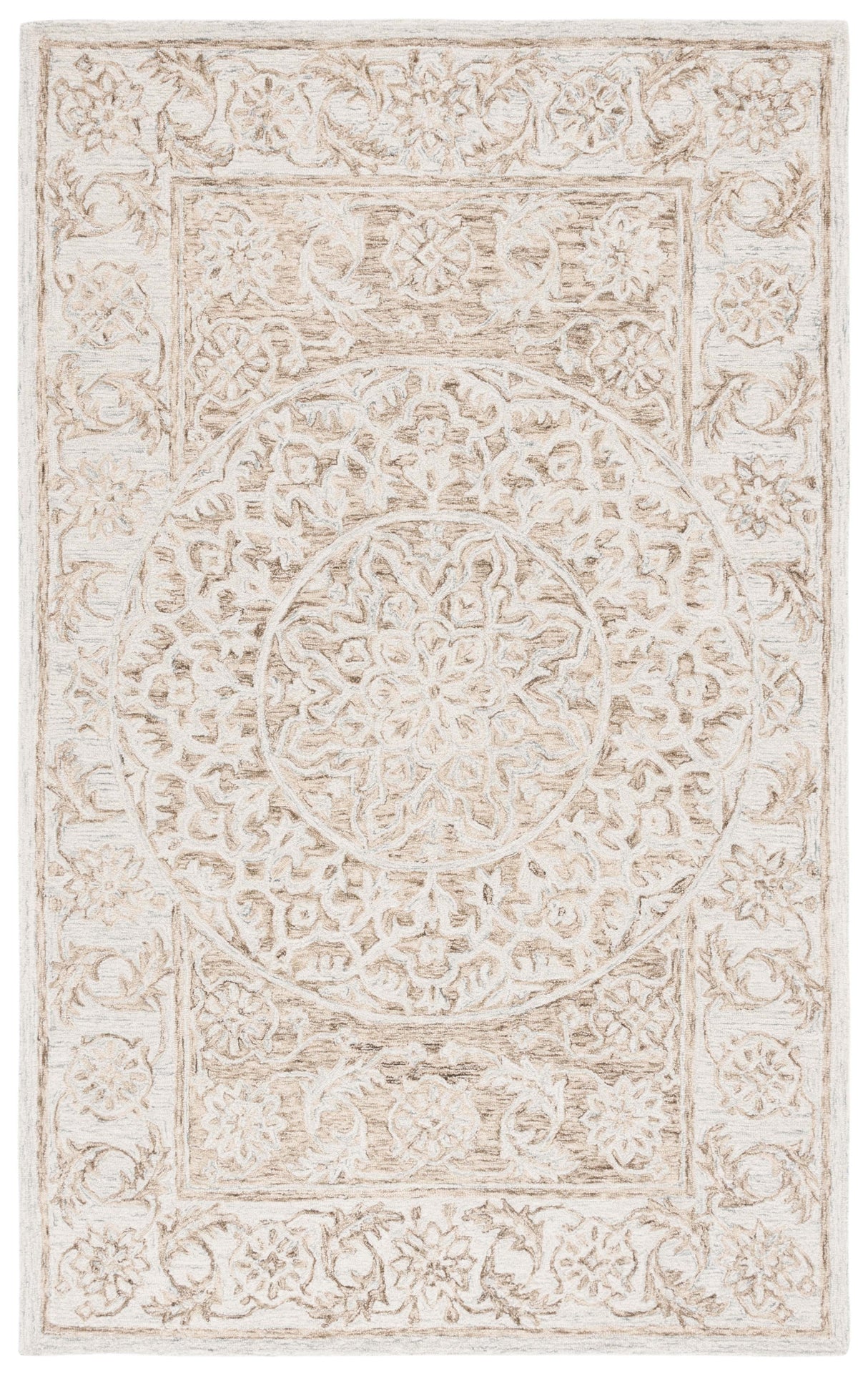 Safavieh Micro-Loop Mlp925T Brown/Light Blue Rug.