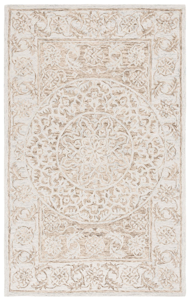 Safavieh Micro-Loop Mlp925T Brown/Light Blue Rug.