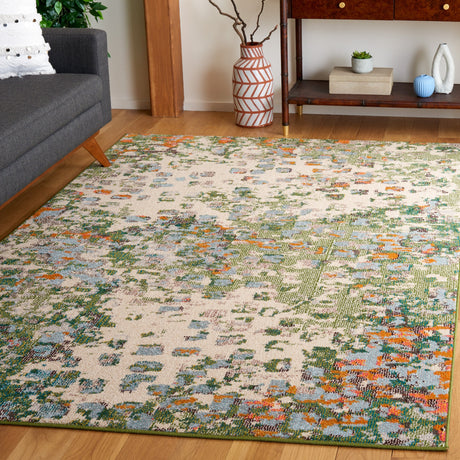 Safavieh Monaco Mnc225W Sage/Rust Rug.