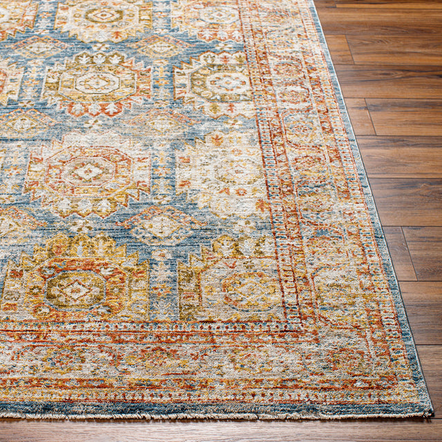 Surya Mona Lisa Mni-2302 Light Sage, Tan, Dark Blue, Mustard, Rust, Olive Rug.