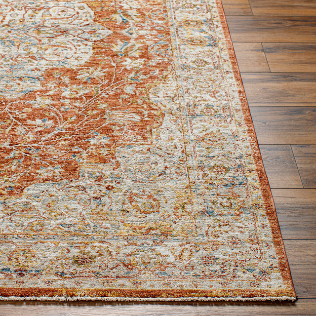 Surya Mona Lisa Mni-2309 Light Sage, Rust, Tan, Mustard, Dark Blue, Sage Rug.