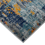 Amer Montana MON-10 Orange / Blue area rug - corner view