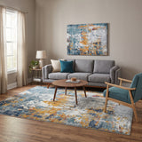 Amer Montana MON-10 Orange / Blue area rug - lifestyle view
