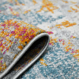 Amer Montana MON-10 Orange / Blue area rug - rolled view