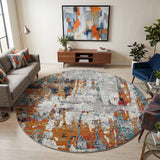 Amer Montana MON-10 Orange / Blue area rug - lifestyle view