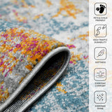 Amer Montana MON-10 Orange / Blue area rug - infographic view