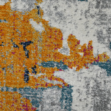 Amer Montana MON-10 Orange / Blue area rug - color swatch view