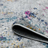 Amer Montana MON-12 Blue / Pink area rug - rolled view