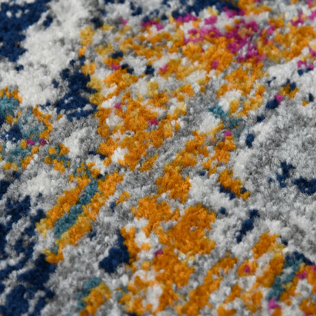 Amer Montana MON-13 Blue / Orange area rug - close-up view