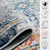 Amer Montana MON-13 Blue / Orange area rug - infographic view