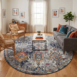 Amer Montana MON-13 Blue / Orange area rug - lifestyle view