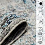 Amer Montana MON-14 Teal area rug - infographic view