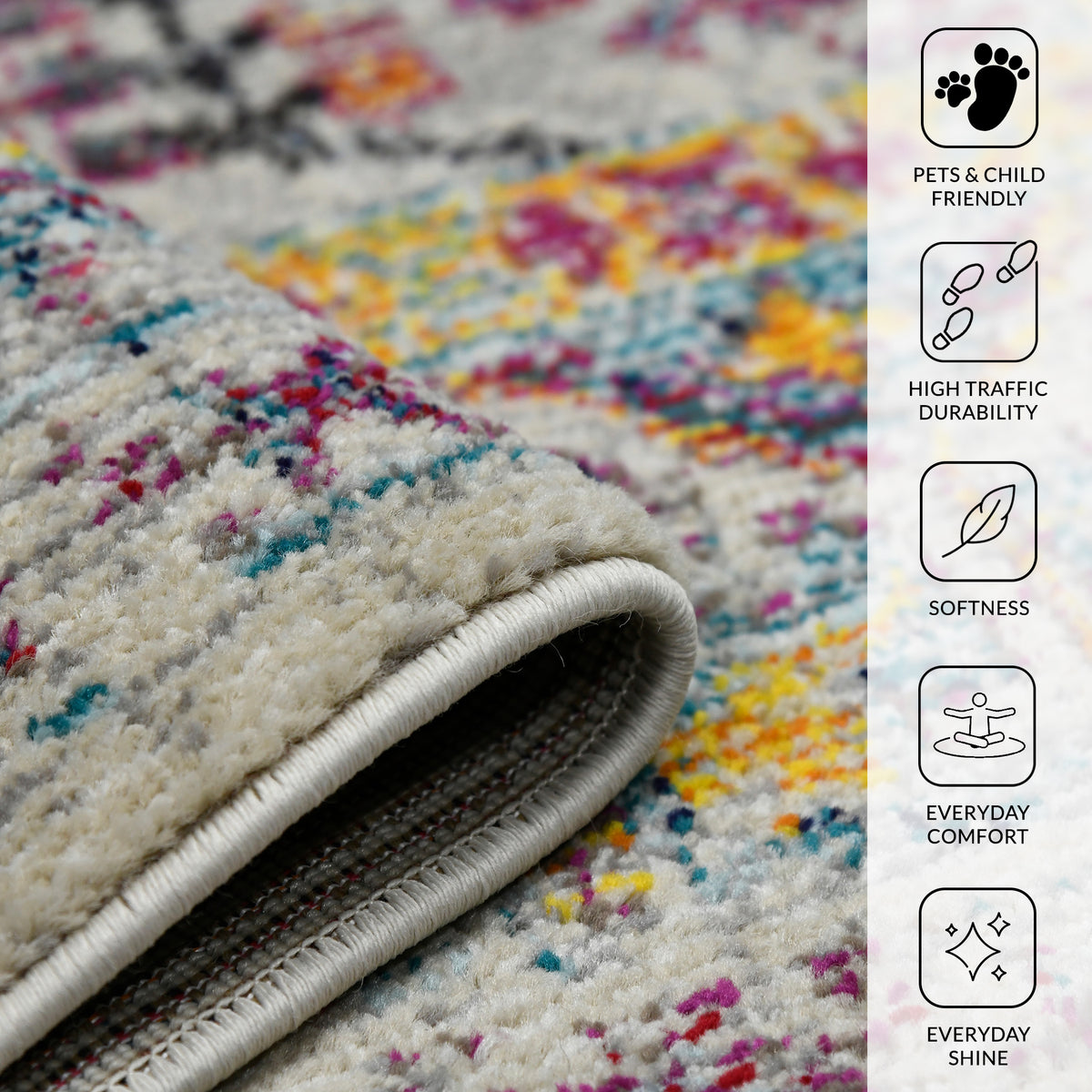 Amer Montana MON-3 Gray / Orange area rug - infographic view
