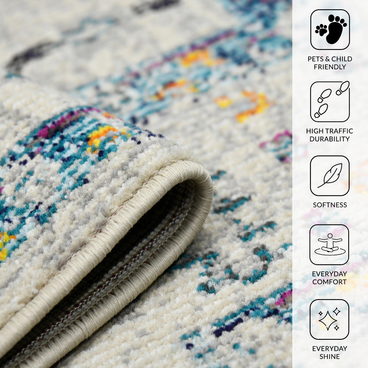 Amer Montana MON-4 Ivory / Yellow area rug - infographic view