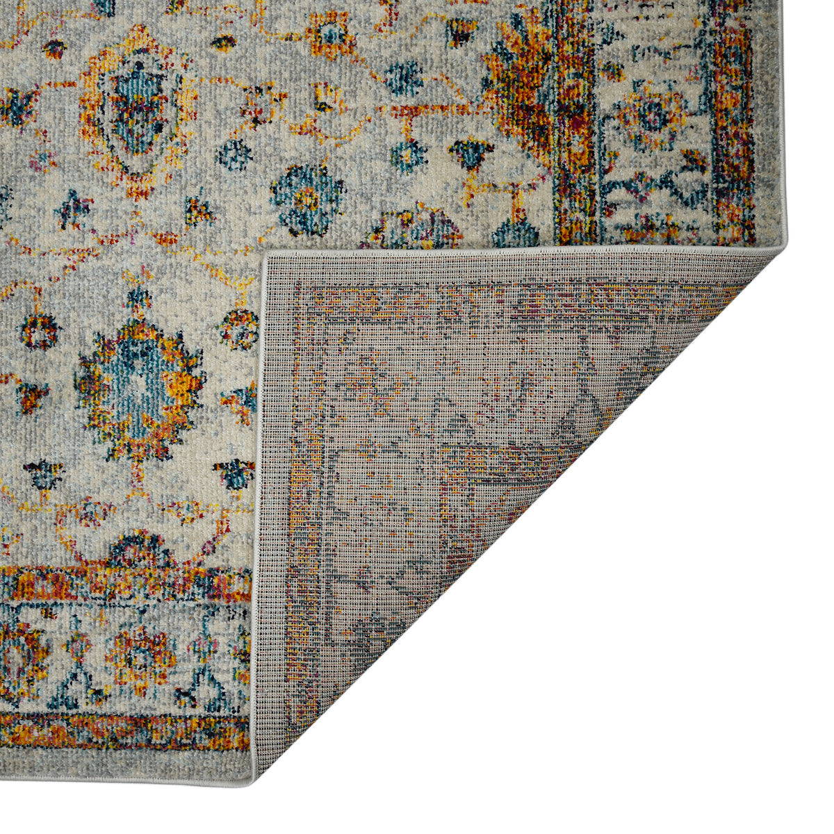 Amer Montana MON-5 Ivory / Orange area rug - back view