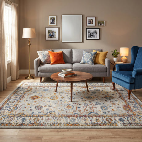 Amer Montana MON-5 Ivory / Orange area rug - lifestyle view